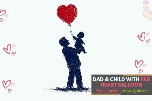 Download Dad &amp; Child Illustration for Sublimation - Premium Resources