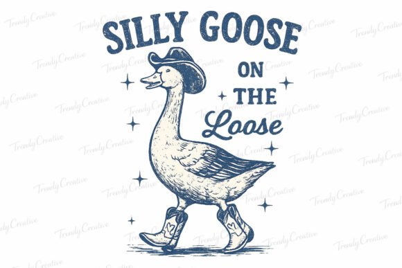 Download Retro Silly Goose Cowgirl PNG - Cowgirl Collection