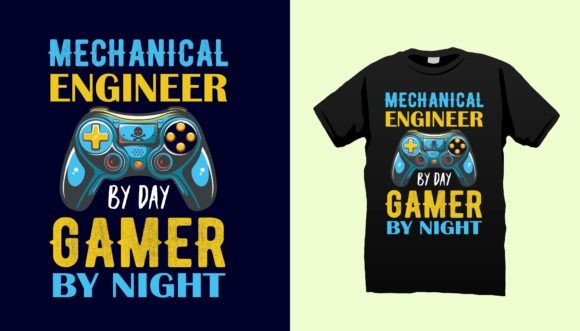 Download Mechanical Engineer Gamer T Shirt Design - Premium Resources
