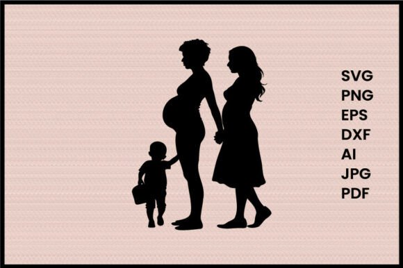 Download Pregnant Woman with Child Illustration - Premium Resources